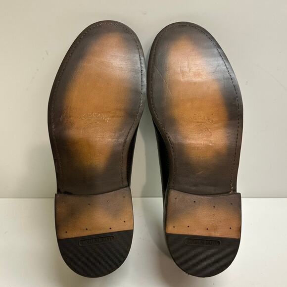 EXCELLENT Grenson Scotch Grain Brown Blucher UNWORN SOLES + HEEL 8.5 UK / 9.5 US